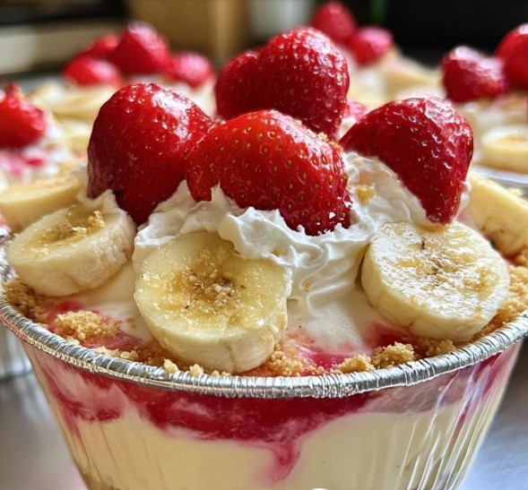 Strawberry Cheesecake Banana Pudding