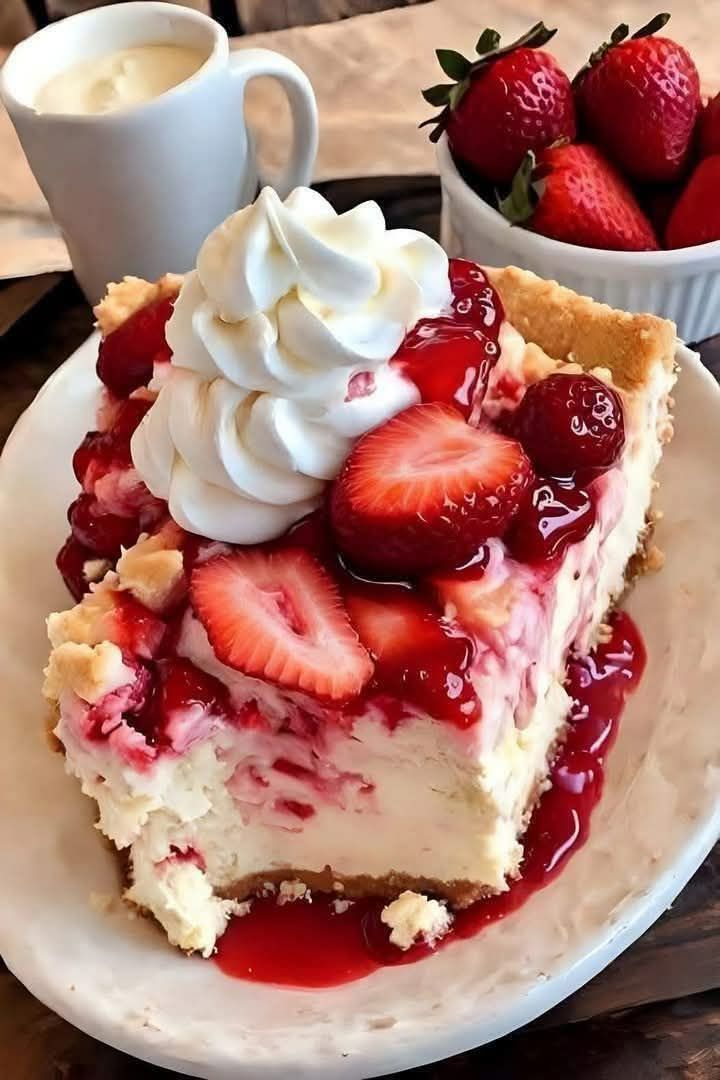 Strawberry Cheesecake Dump Cake