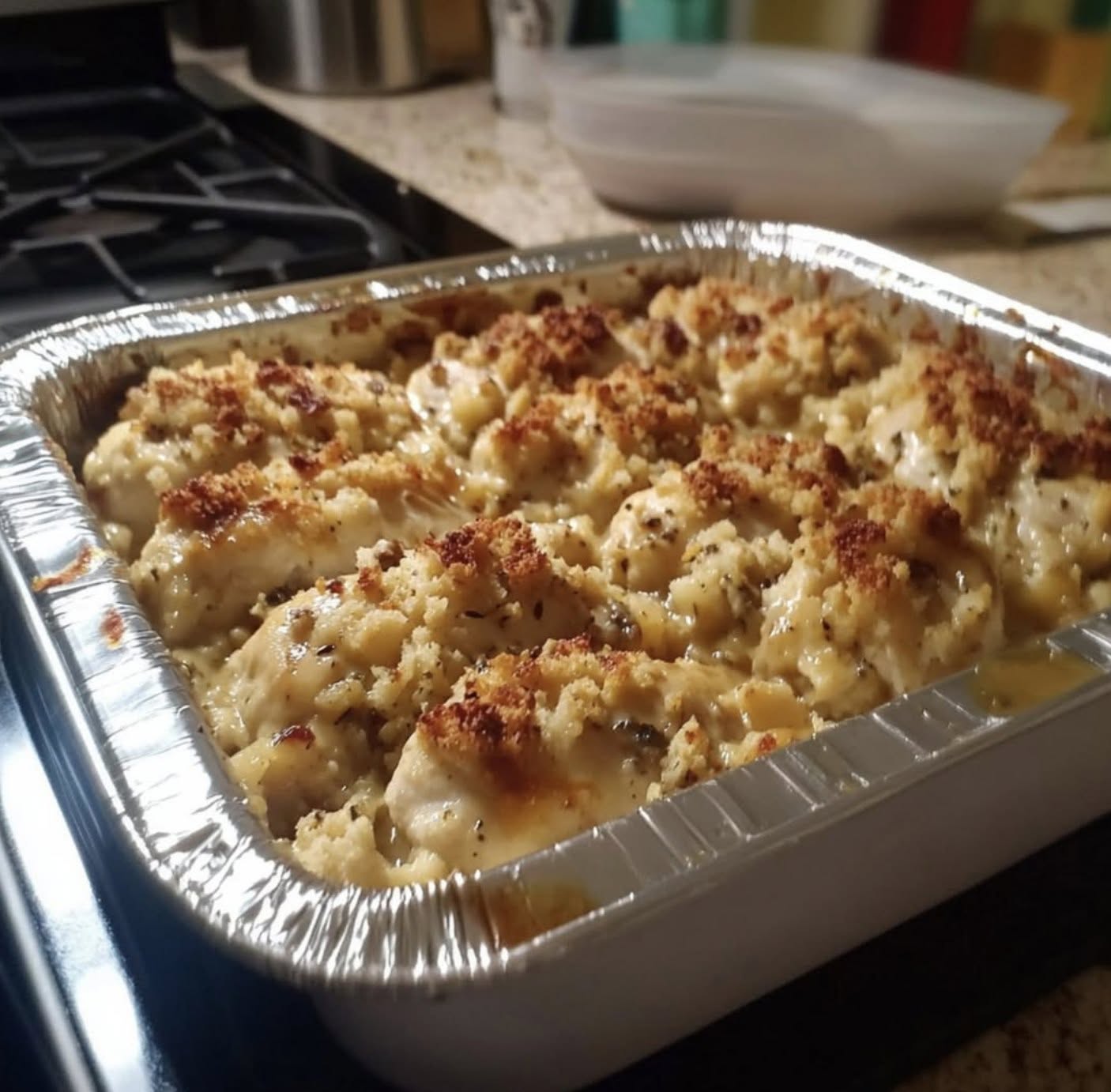Easy Baked Chicken and Stuffing Casserole