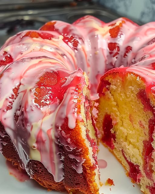 Strawberry Cheesecake Pound Cake Recipe