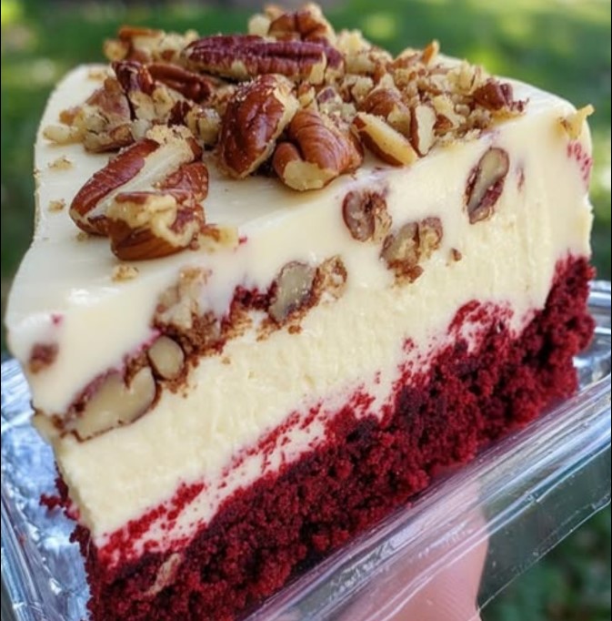 Butter Pecan Red Velvet Cheesecake