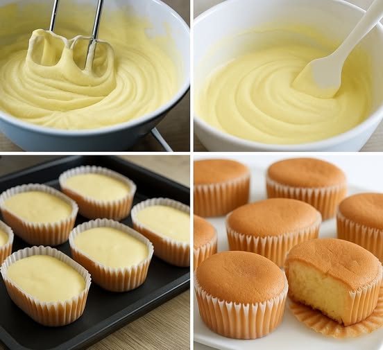 Easy Castella Cupcakes – So Soft They Melt in Your Mouth