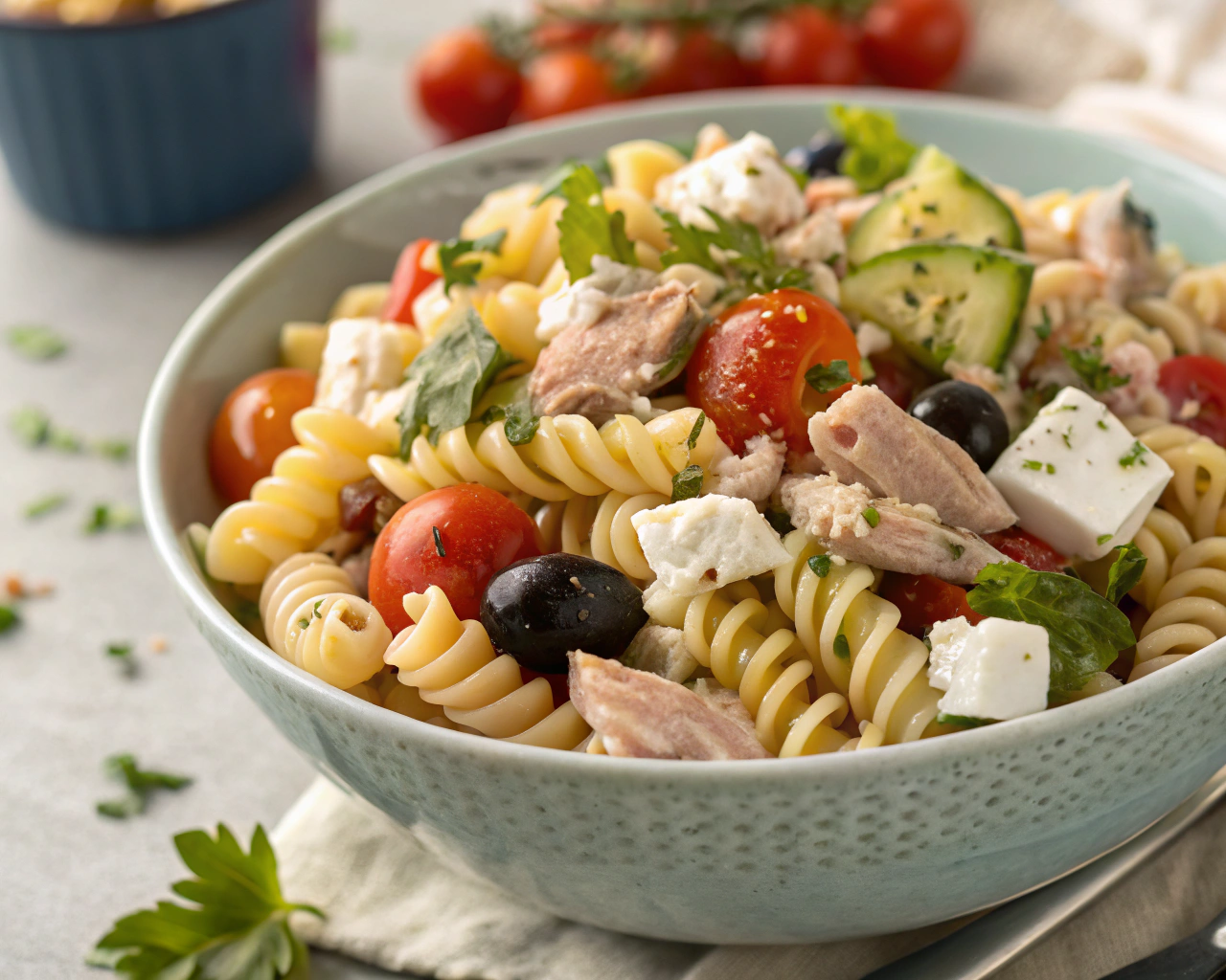 Salade de pâtes froide au thon