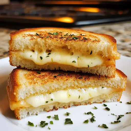 Garlic Bread Grilled Cheese