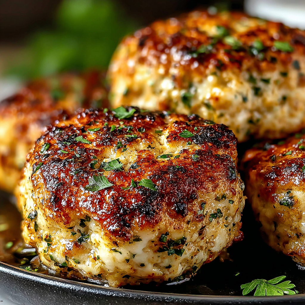 Garlic Parmesan Chicken Meatloaves