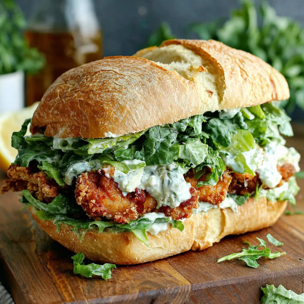 Crispy Chicken Caesar Sandwich – Crunchy, Creamy, Delicious