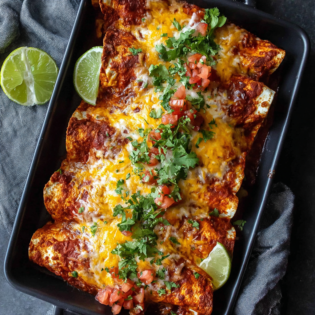 Ground Turkey Black Bean Enchiladas