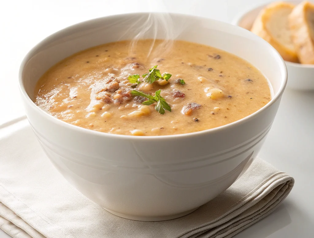 BEST RECIPE for Creamy Potato & Hamburger soup