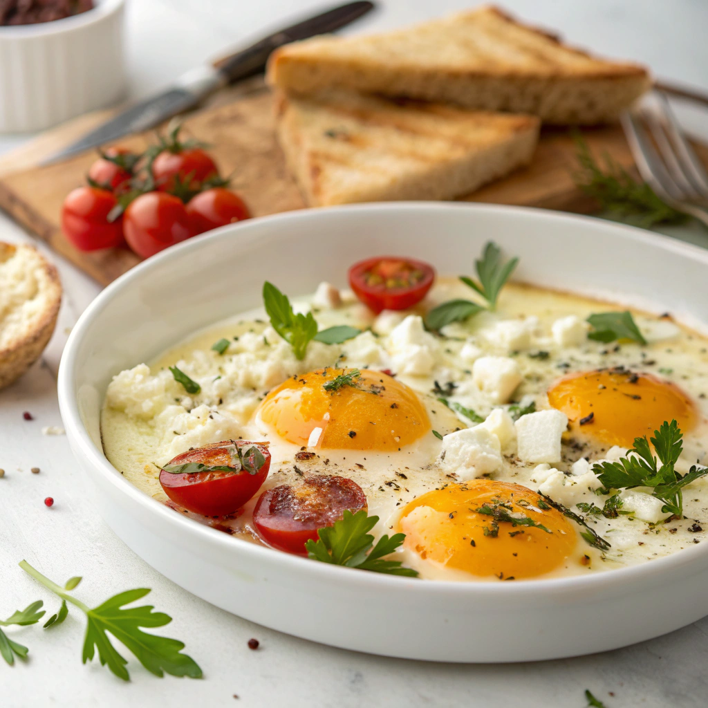 Baked Feta Eggs