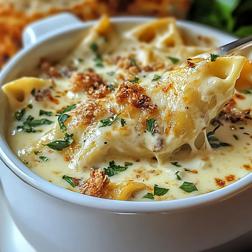 Creamy Alfredo Lasagna Soup