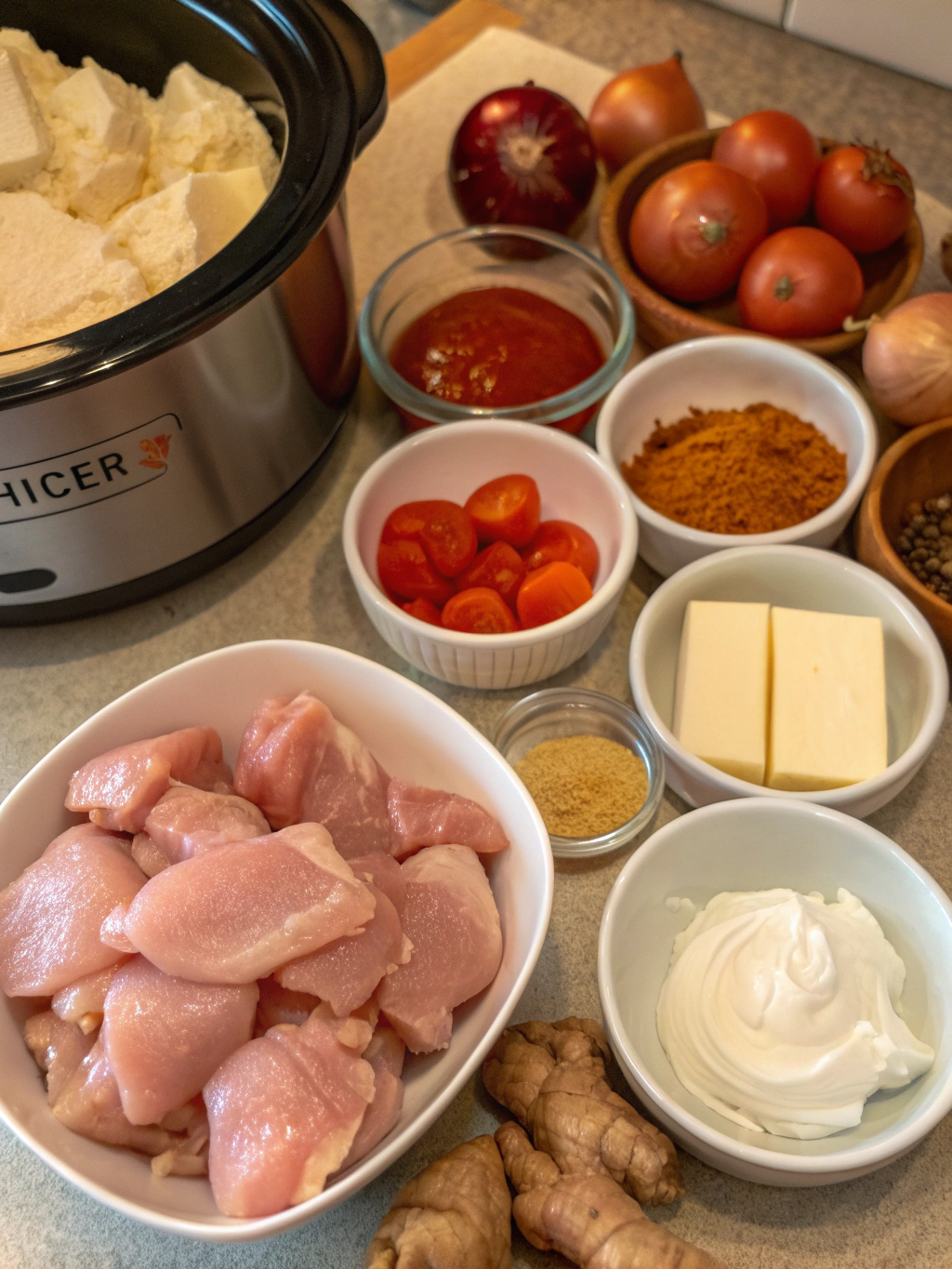 Crockpot Butter Chicken ingredients
