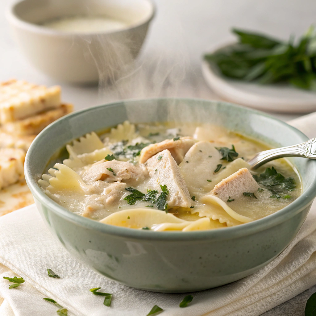 Delicious White Chicken Lasagna Soup