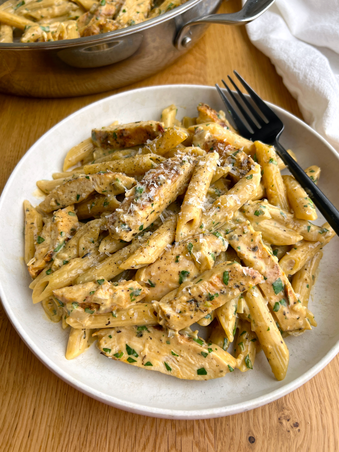 Easy Parmesan Chicken Pasta
