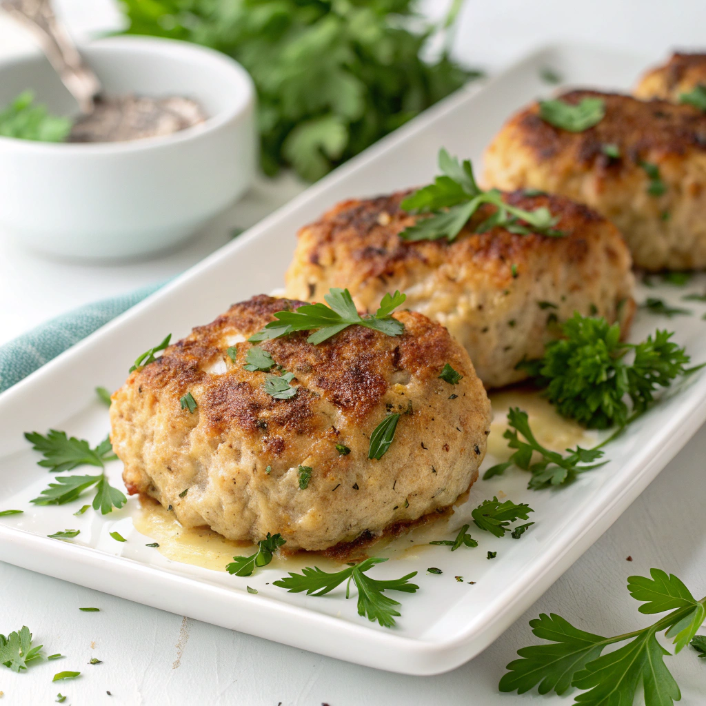 Garlic Parmesan Chicken Meatloaves