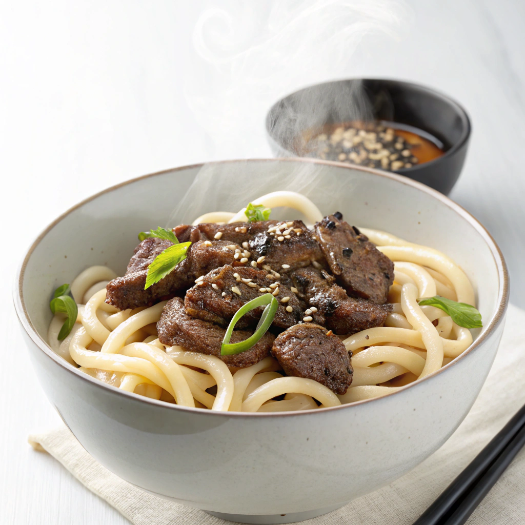 Simple Black Pepper Beef Udon