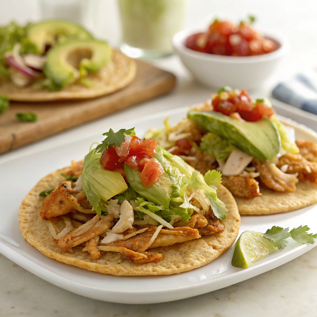 Tasty Rotisserie Chicken Tostadas