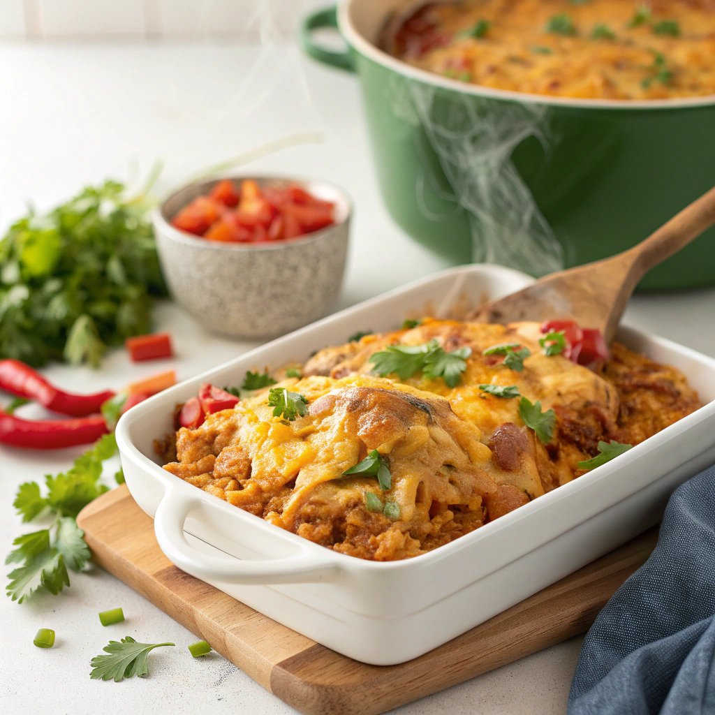 chicken enchilada rice casserole