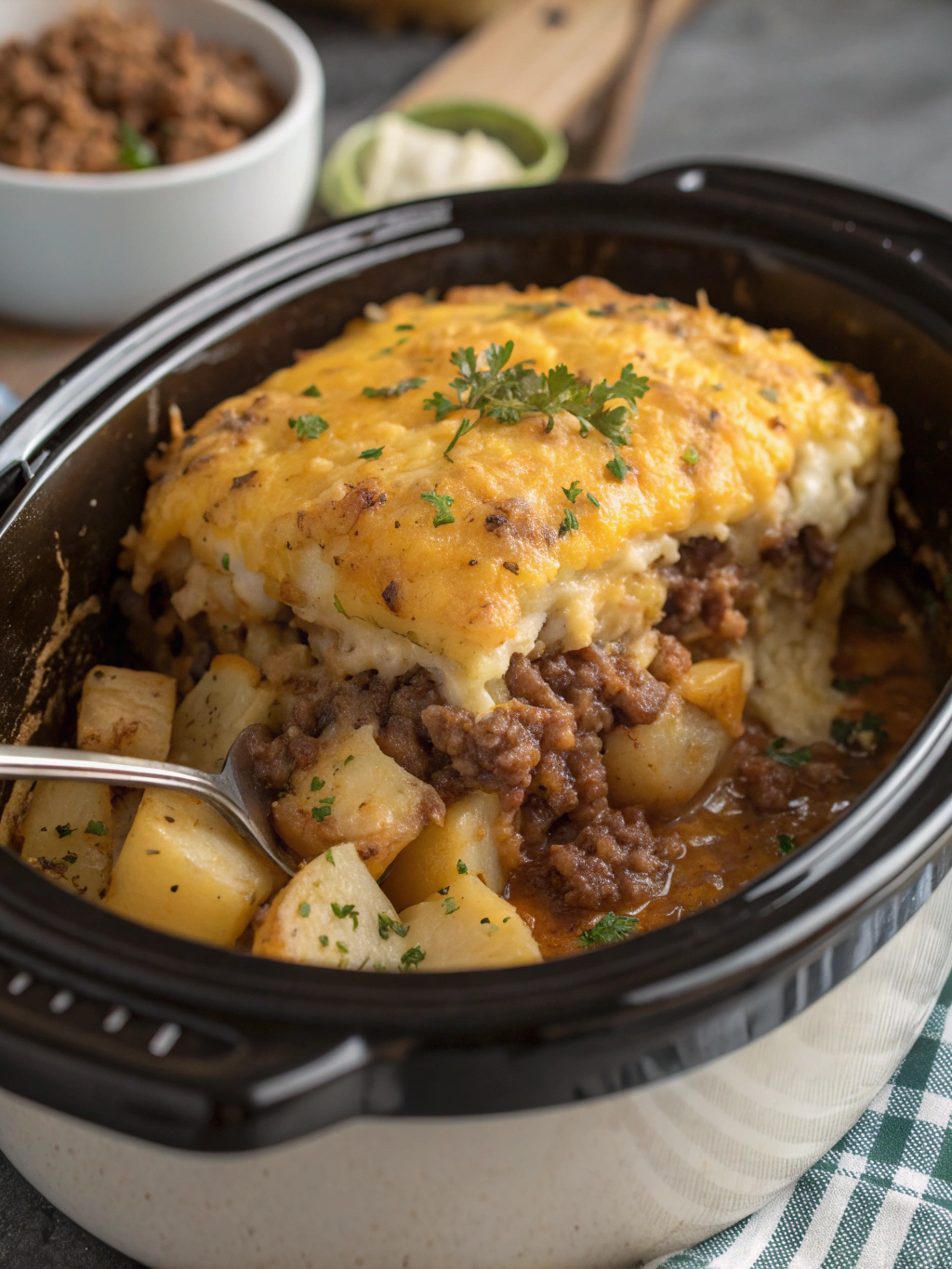 Crockpot Hamburger Potato Casserole Recipe