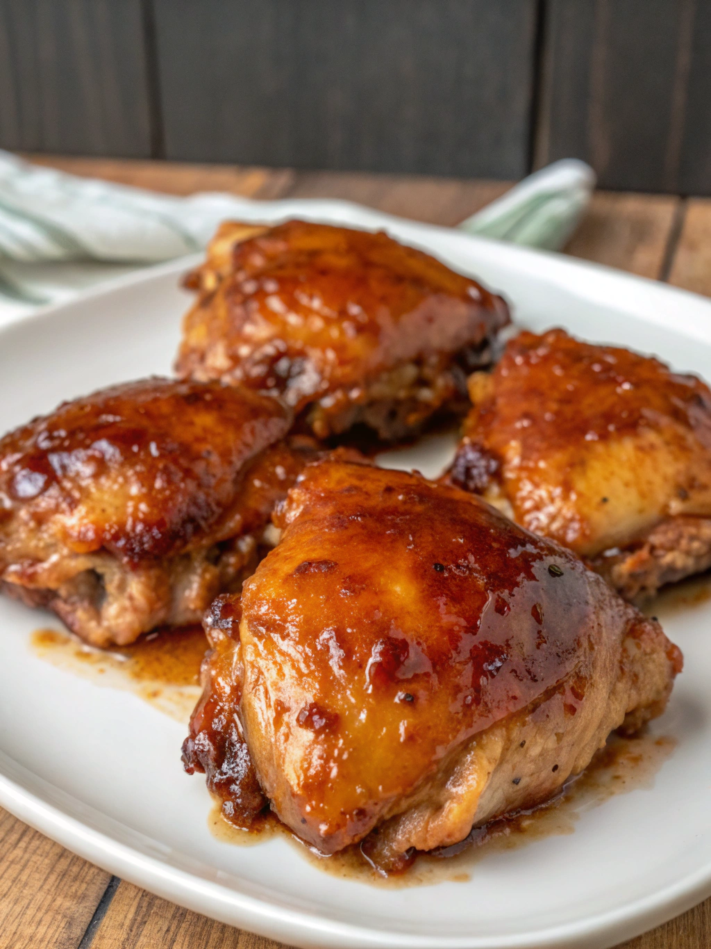Honey Garlic Slow Cooker Chicken Thighs