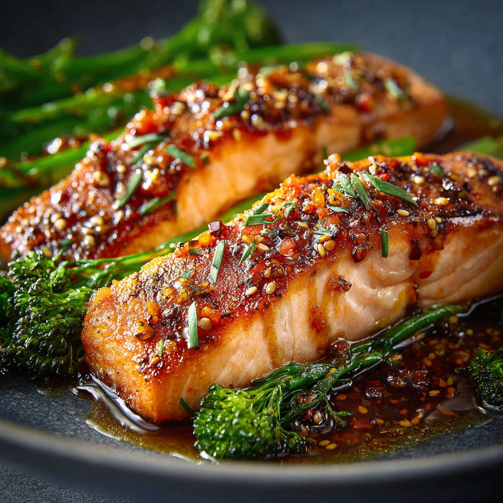 Crispy Honey Garlic Glazed Salmon Recipe