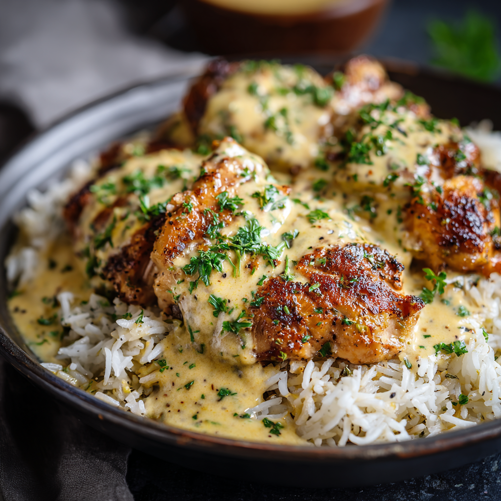 Creamy Smothered Chicken And Rice