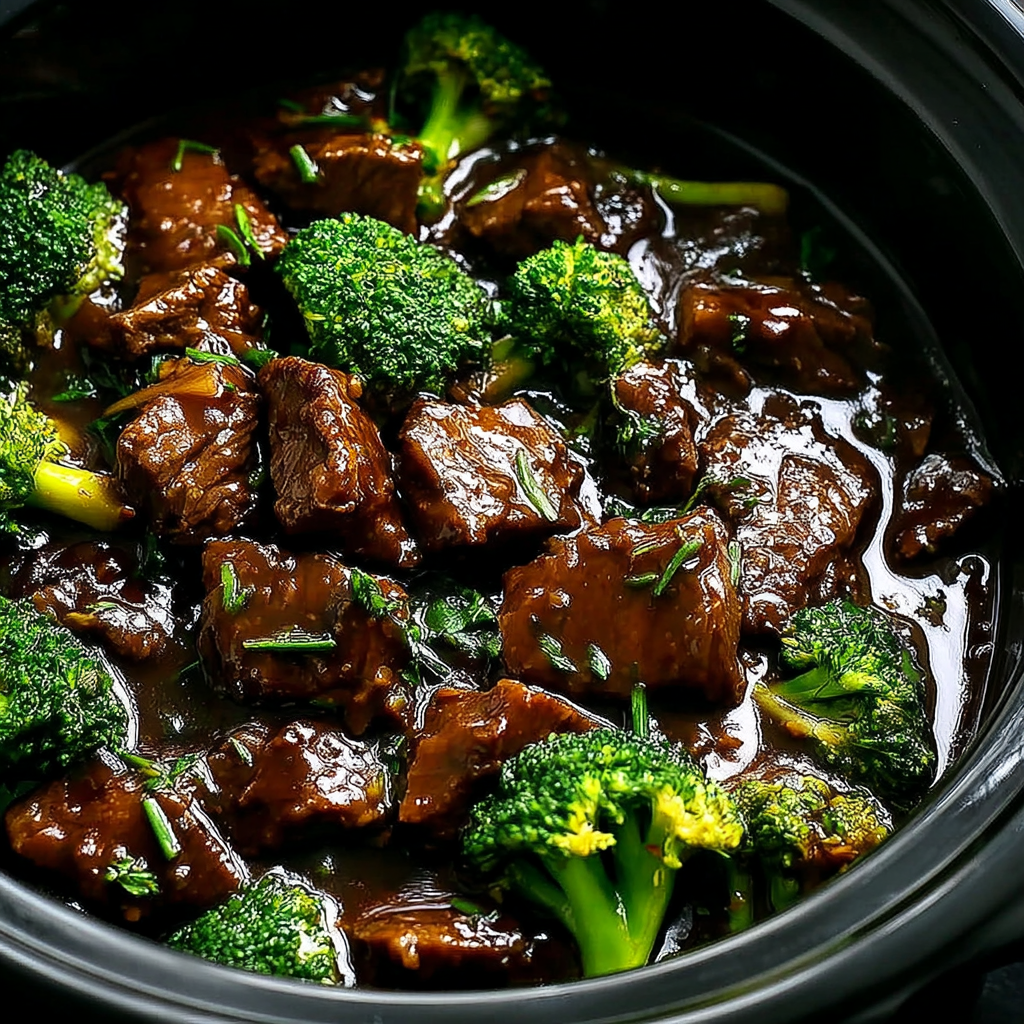Savory Crock Pot Beef and Broccoli