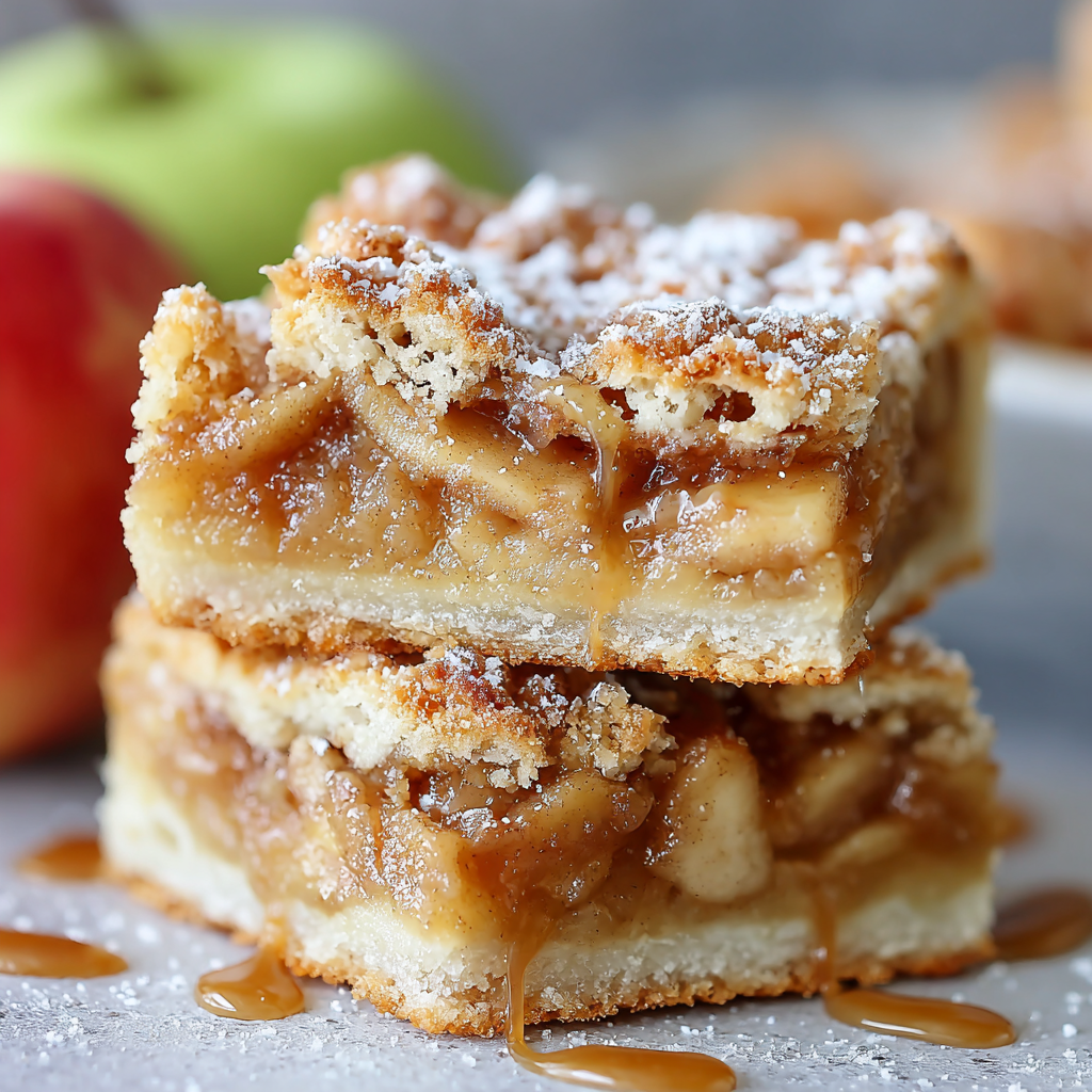Buttery Apple Pie Bars with a Flaky Crust