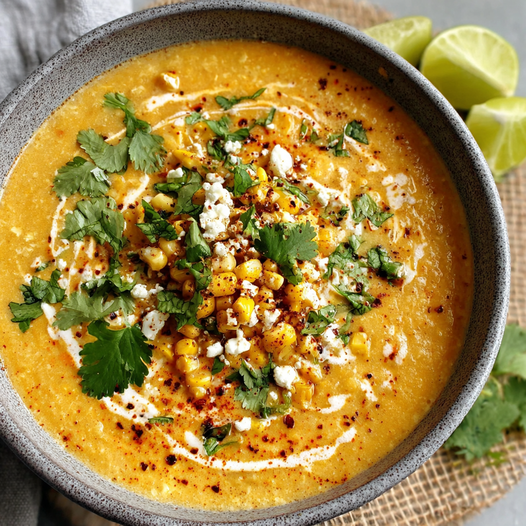 Mexican Street Corn Soup Crockpot Recipe for Cozy Nights