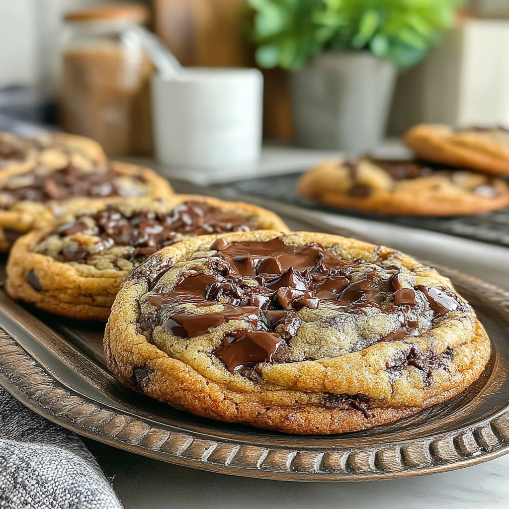 Ultra Thick Bakery Style Chocolate Chip Cookies – Crispy Edges, Gooey Centers