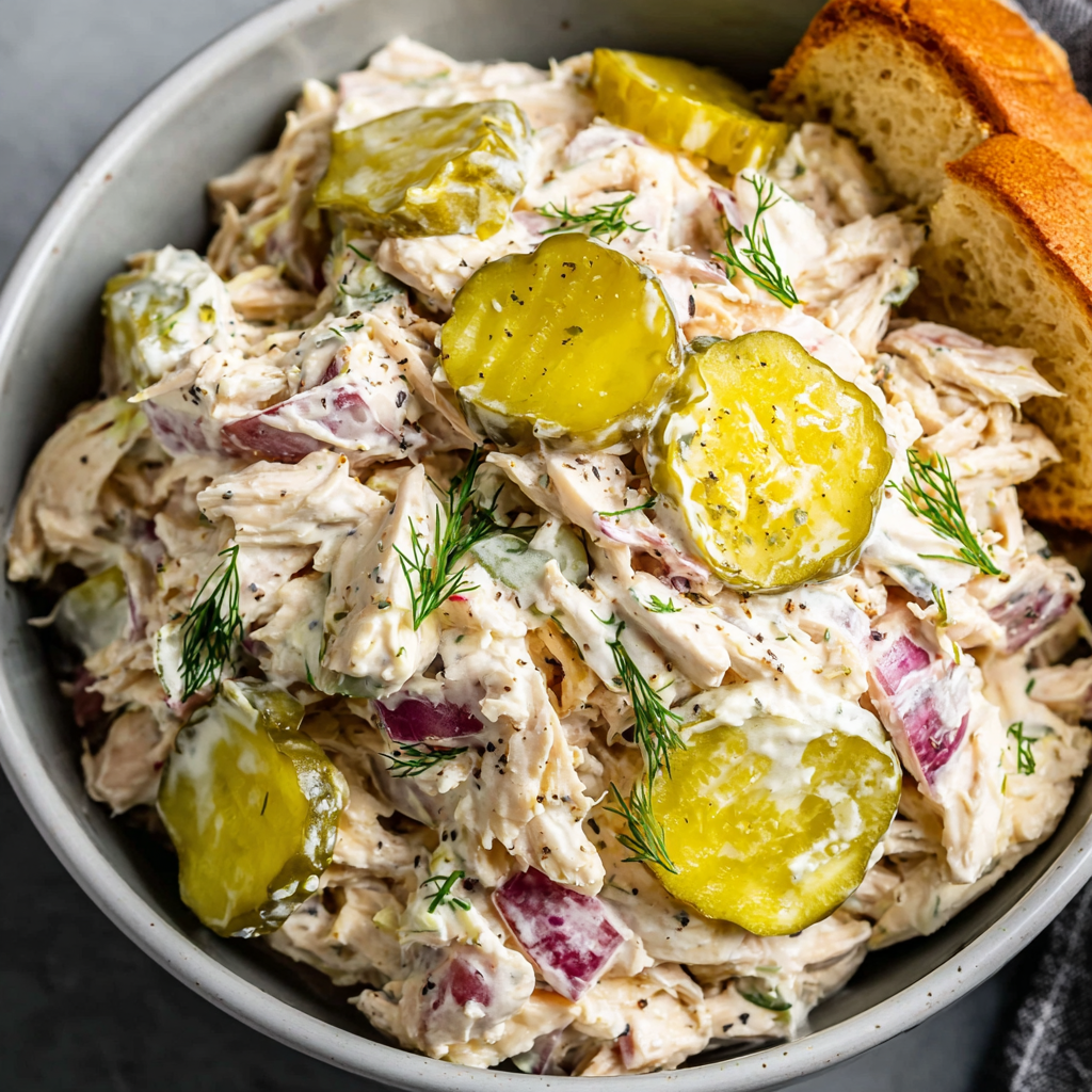 Savory Dill Pickle Chicken Salad
