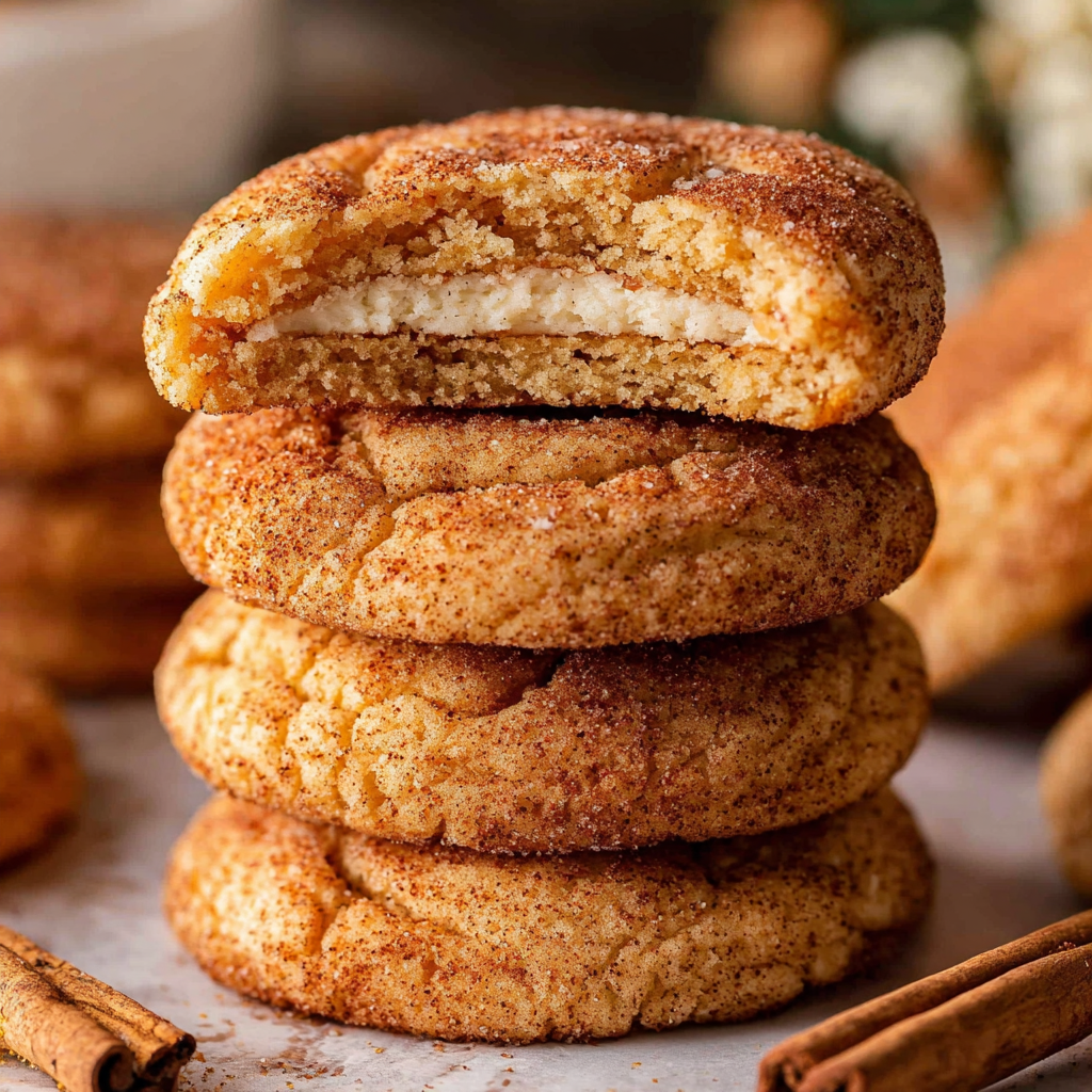 Cheesecake Stuffed Snickerdoodles🍪