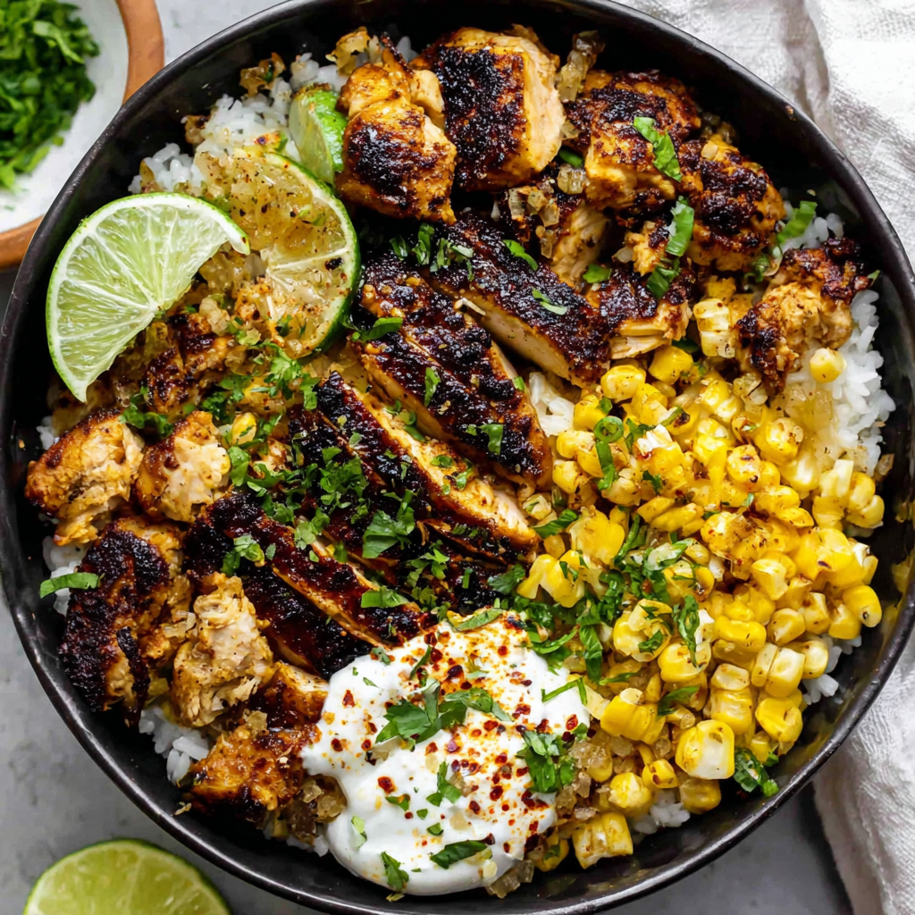 Easy Street Corn Chicken Rice Bowl Recipe for Busy Nights