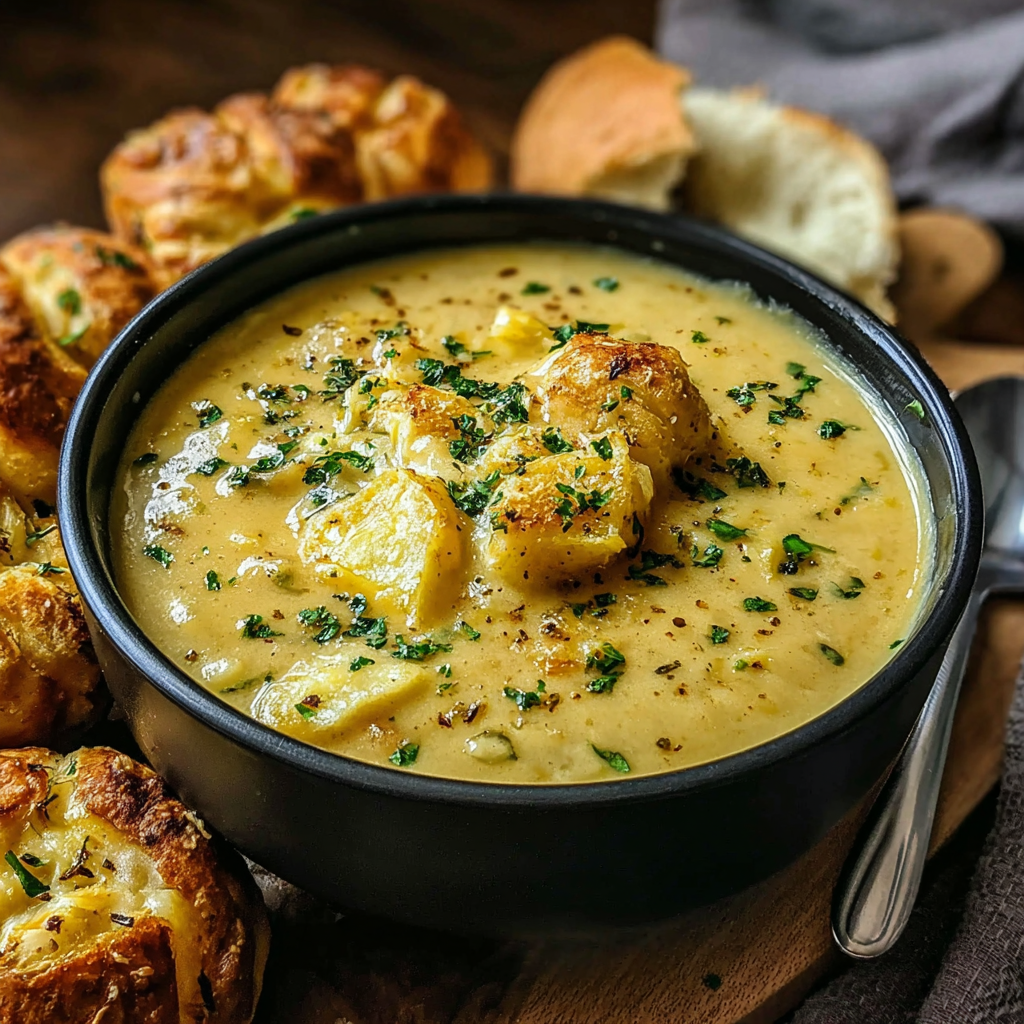 Cheddar Garlic Herb Potato Soup | Cozy & Creamy Comfort Food