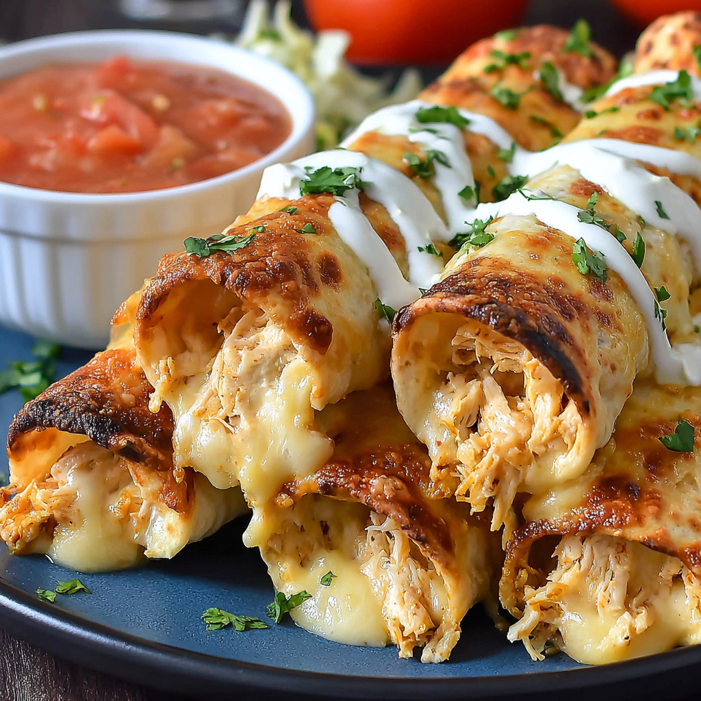Baked Cream Cheese Chicken Taquitos are the perfect easy dinner idea