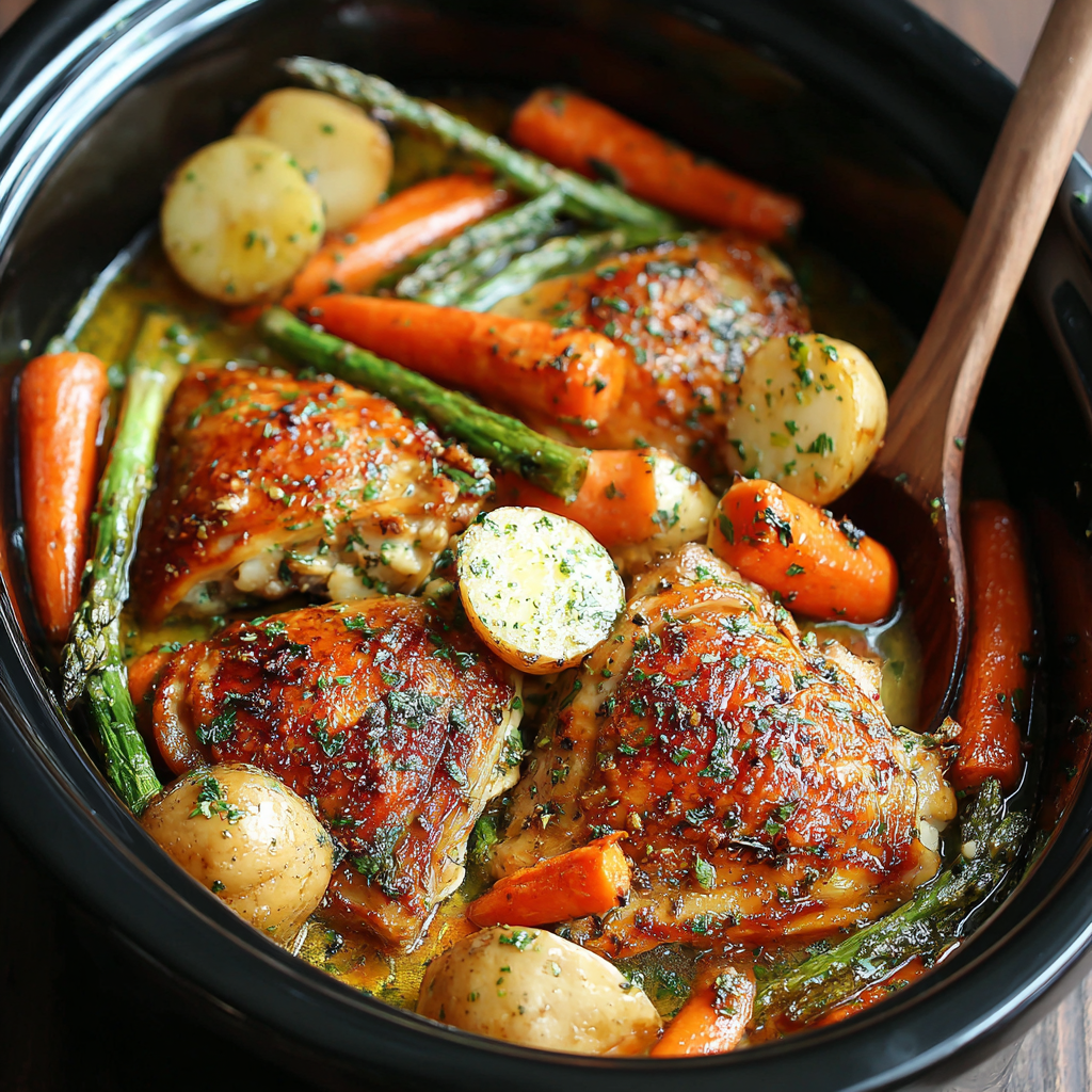 Slow Cooker Honey Garlic Chicken and Veggies – A Flavor-Packed One-Pot Dinner