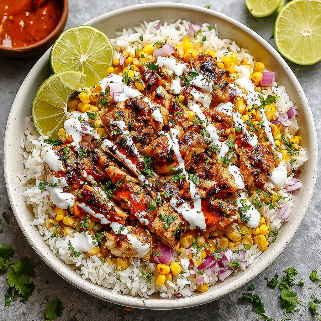 The Best Street Corn Chicken Rice Bowl