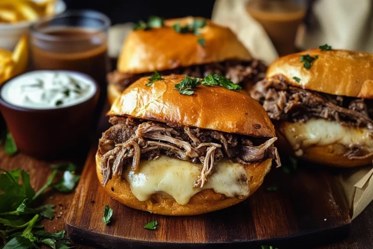 Crock Pot French Dip Sandwiches