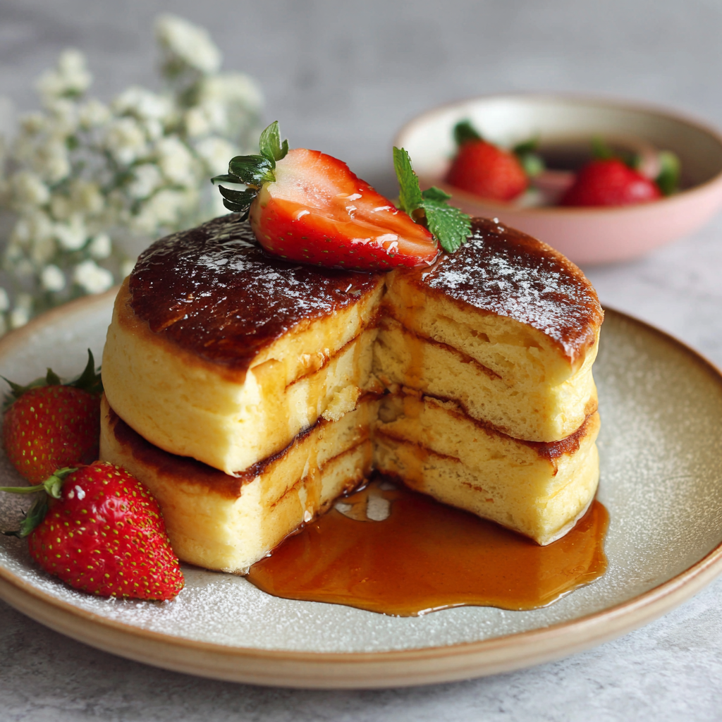 Japanese soufflé pancakes with 4 ingredients