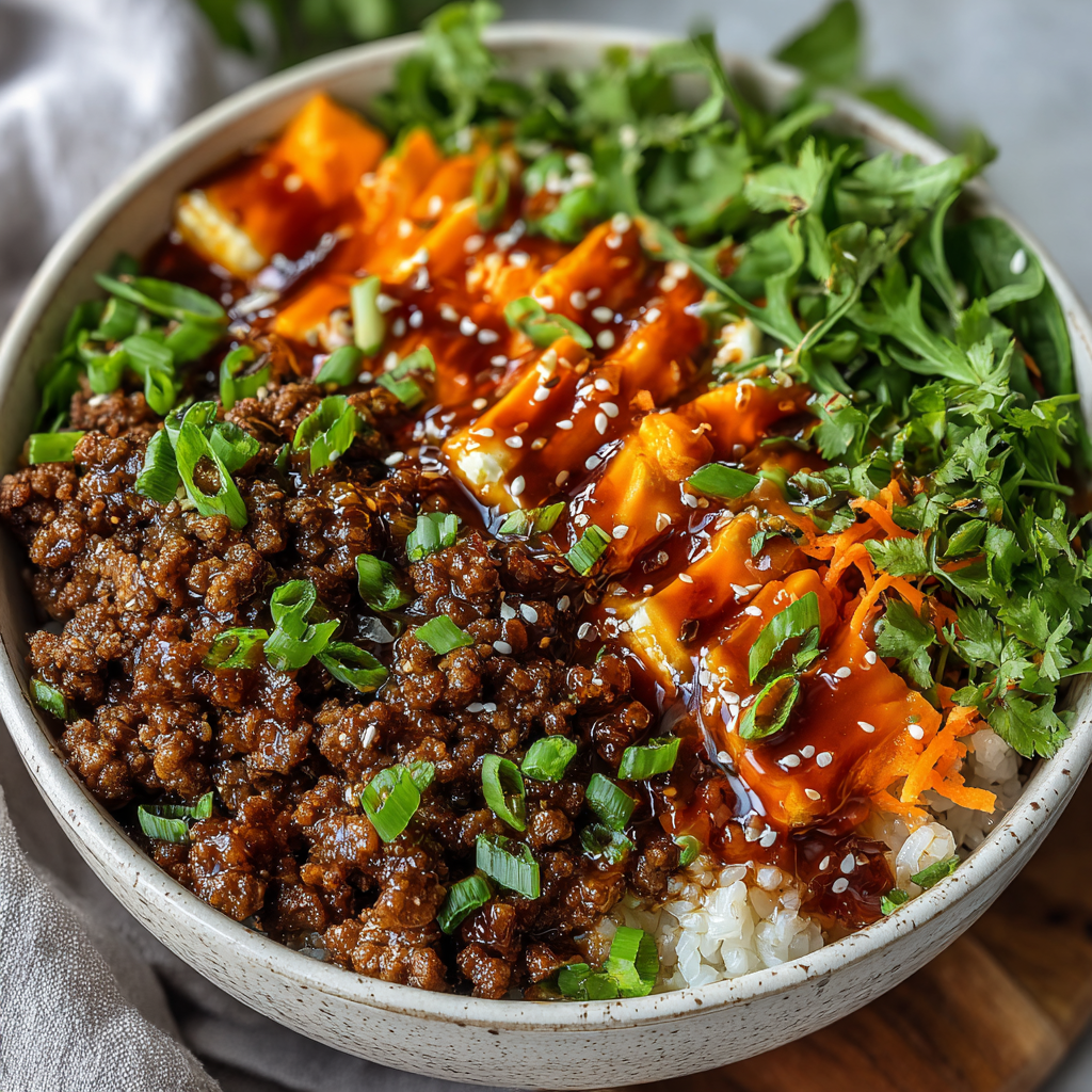 Ground Beef Hot Honey Bowl (Viral Tiktok) Spicy, Sweet & High Protein Meal Prep Win
