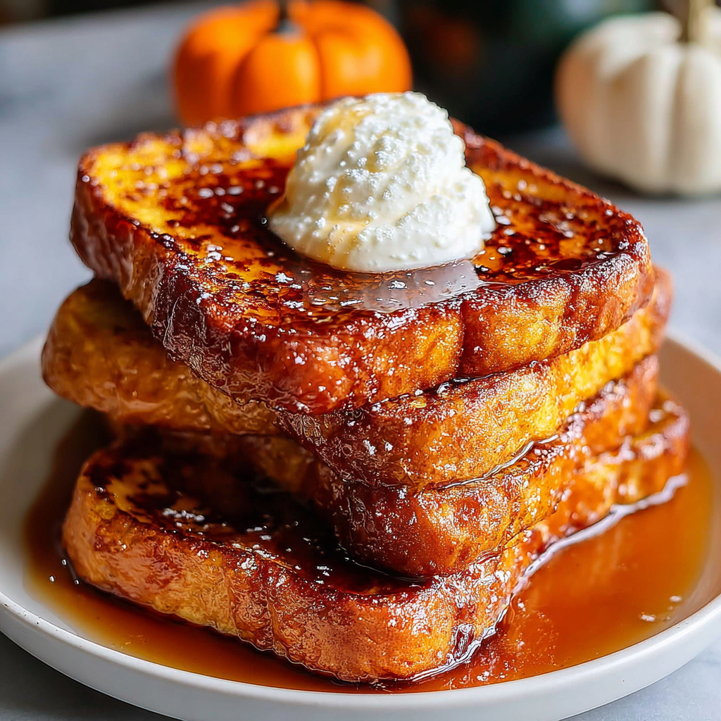 Fall Pumpkin French Toast Breakfast Recipe