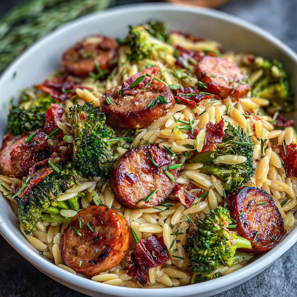 Chicken Sausage Broccoli Orzo