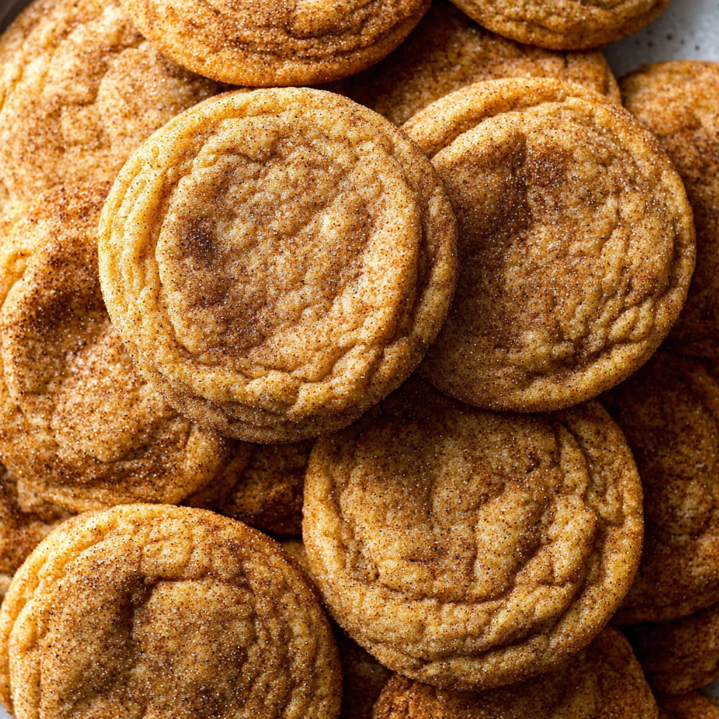 Chewy Pumpkin Snickerdoodle Cookies