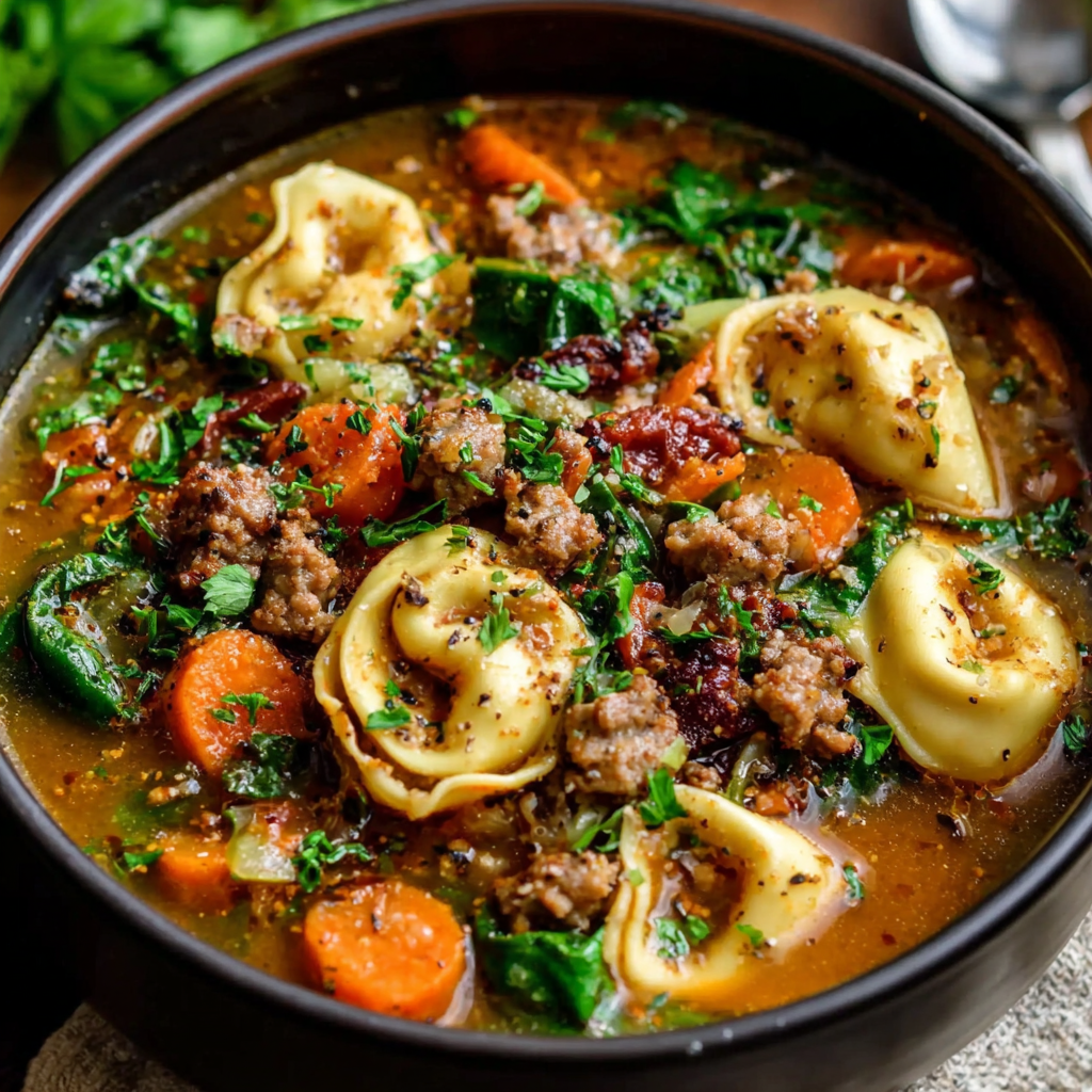 Autumn Tortellini Soup With Sausage