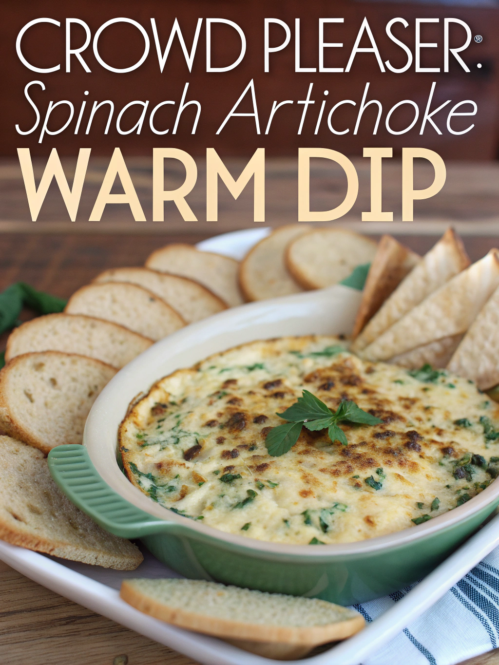 Crowd Pleaser: Spinach Artichoke Warm Dip Appetizers