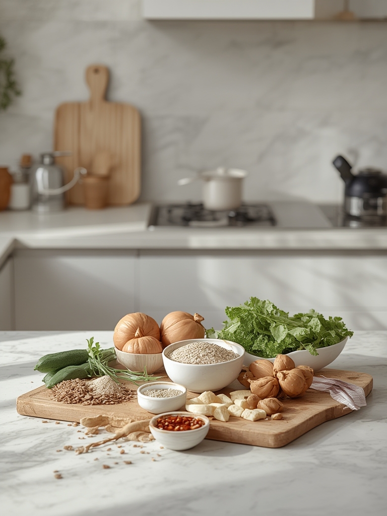 Ingredients laid out