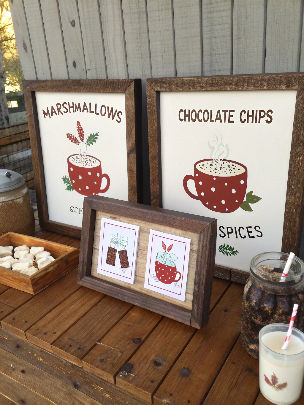 Free Printable Hot Cocoa Bar Signs & Labels (Farmhouse Style)