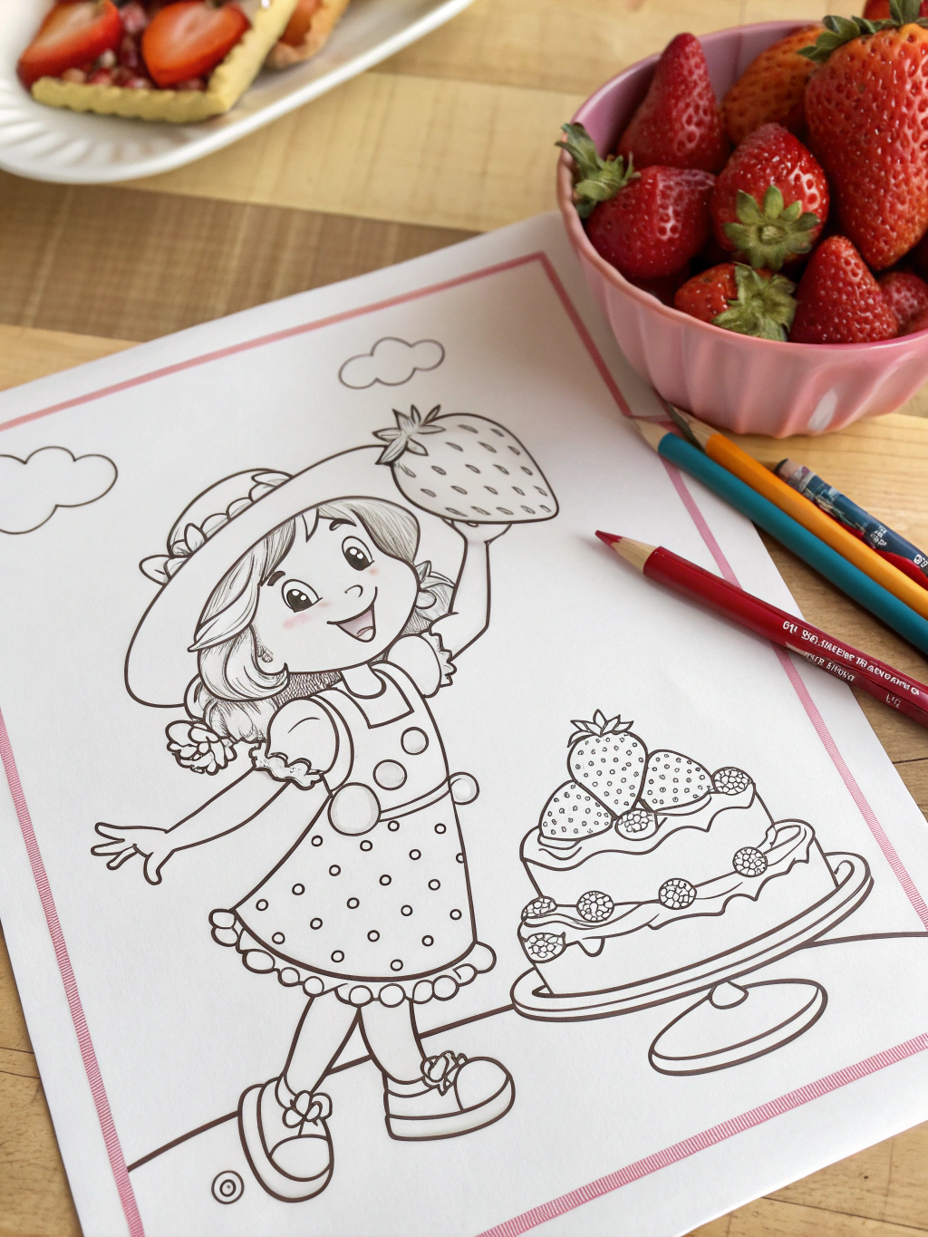 Free Printable Strawberry Shortcake Coloring Pages for Kids & Adults