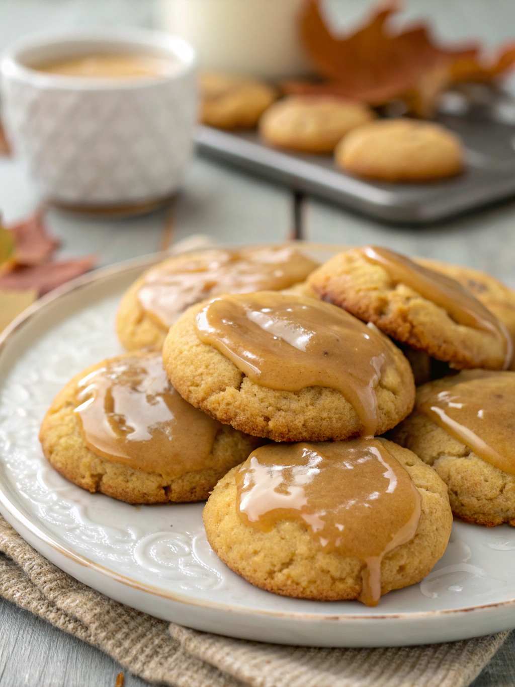 Maple Brown Sugar Cookies with Maple Glaze (The Perfect Fall Treat)