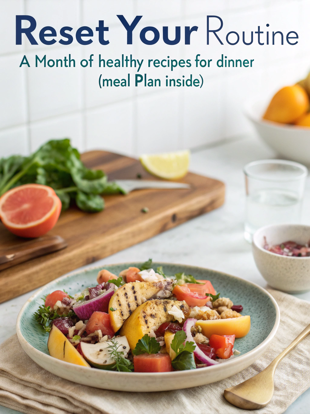 Reset Your Routine: A Month of Healthy Recipes for Dinner (Meal Plan Inside)