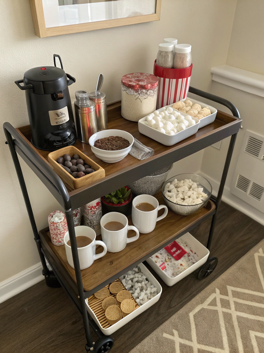 Small Space Hot Cocoa Bar: Cart & Tray Ideas for Apartments